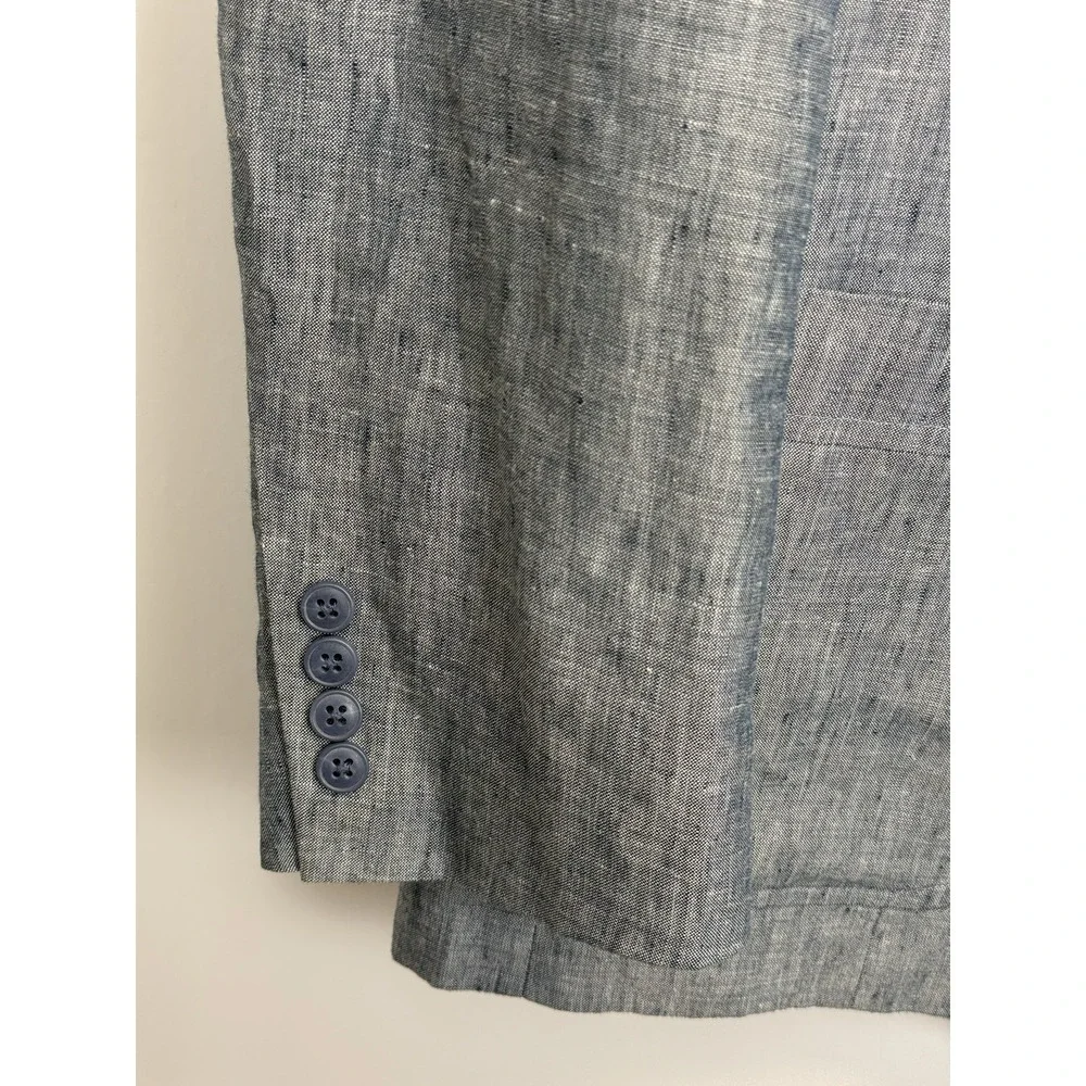 INC International Concepts Slim Fit Linen‎ Blend Blue Suit Blazer Sport Coat XXL